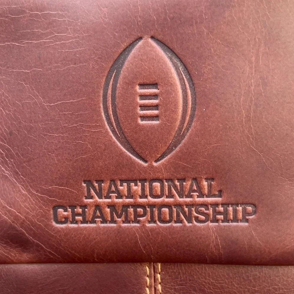 NWT Claire Chase National Championship Legendary Executive Backpack Brown Crease